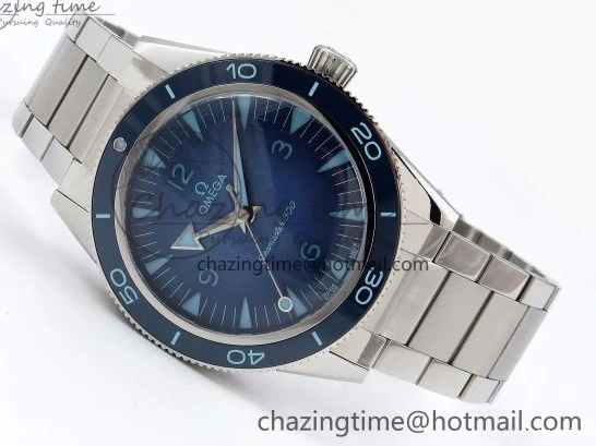 0308 Seamaster 300 Heritage VSF 1:1 Best Edition Blue Dial on SS Bracelet A8912 Super Clone Packable 7716